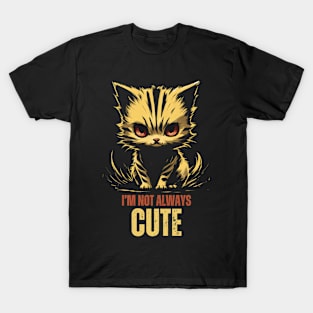 Scary Kitten I’m Not Always Cute Halloween Scary Cat Horror T-Shirt